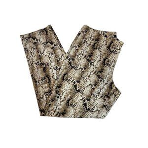 White House Black Market Women's Slim‎ Ankle Pants 6R Snake Print Beige & Black